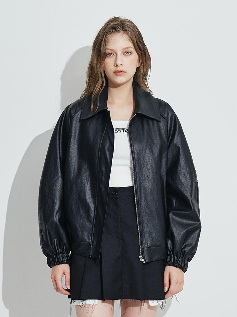 Rosefrantz Sleek Modern Leather Jumper [Black]