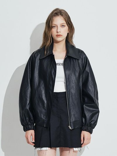 Rosefrantz Sleek Modern Leather Jumper [Black]