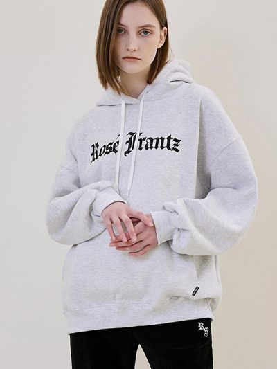 Rosefrantz Western Logo Cotton Blend Hoodie [White Melange]