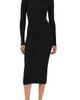 Rosetta Getty Rosetta Getty Plisse Turtleneck Dress Black - 1