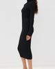 Rosetta Getty Rosetta Getty Plisse Turtleneck Dress Black - 4