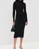 Rosetta Getty Rosetta Getty Plisse Turtleneck Dress Black - 5