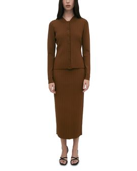 Rosetta Getty Rosetta Getty Ribbed Button Front Cardigan