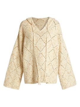 Rosetta Getty Women's Baja Hand-Crocheted Hoodie