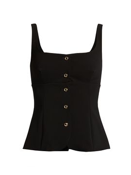 Rosetta Getty Women's Square Neck Button-Front Top