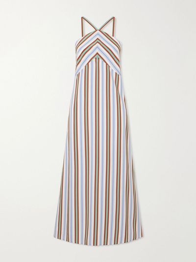 ROSIE ASSOULIN Call Me Maybe striped poplin maxi dress