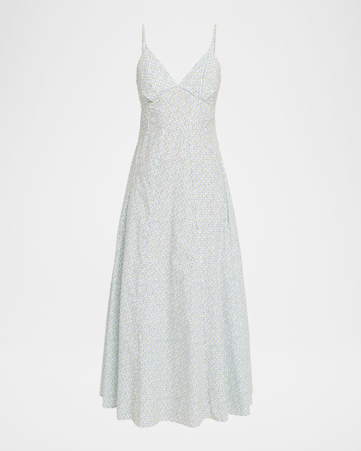 Rosie Assoulin Geo-Print Cotton Cami Maxi Dress
