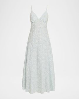 Rosie Assoulin Geo-Print Cotton Cami Maxi Dress