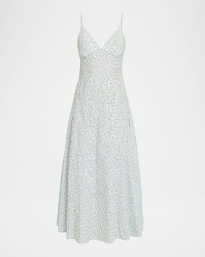 Rosie Assoulin Geo-Print Cotton Cami Maxi Dress