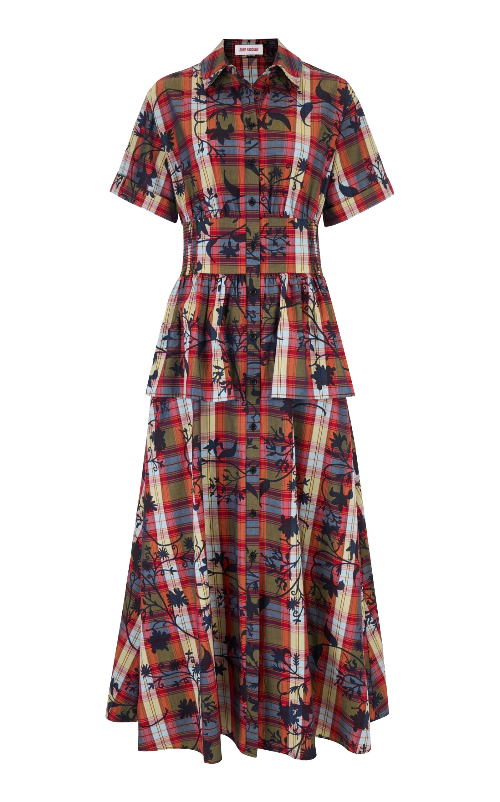 Rosie Assoulin Rosie Assoulin Boogie Woogie Bugle Boy Plaid Poplin Dress