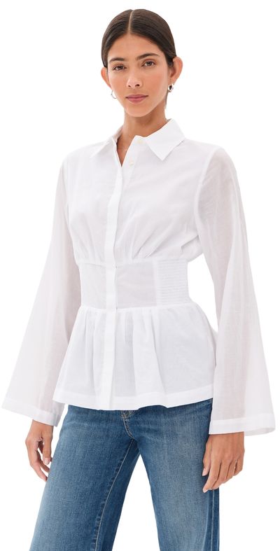 Rosie Assoulin Rosie Assoulin Boogie Woogie Bugle Boy Top White