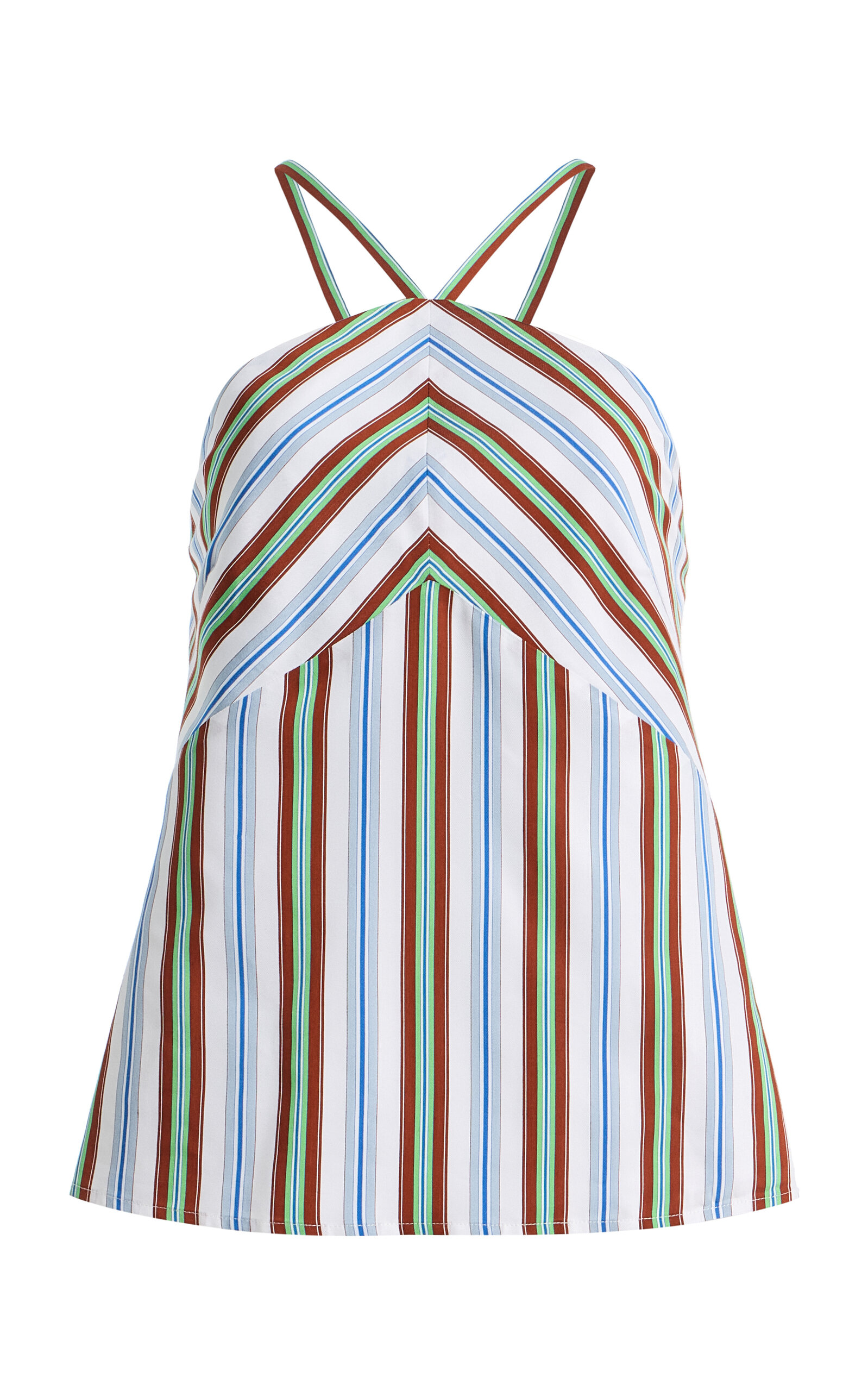 Rosie Assoulin Rosie Assoulin Call Me Maybe Striped Halter Top