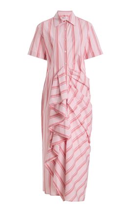 Rosie Assoulin Rosie Assoulin Cotton Ruffled Shirt Dress