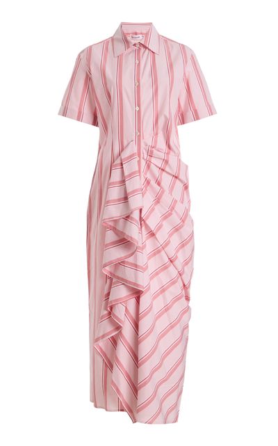 Rosie Assoulin Rosie Assoulin Cotton Ruffled Shirt Dress