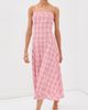 Rosie Assoulin Rosie Assoulin Drop Me A Note Dress Red Plaid - 2