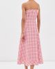 Rosie Assoulin Rosie Assoulin Drop Me A Note Dress Red Plaid - 3