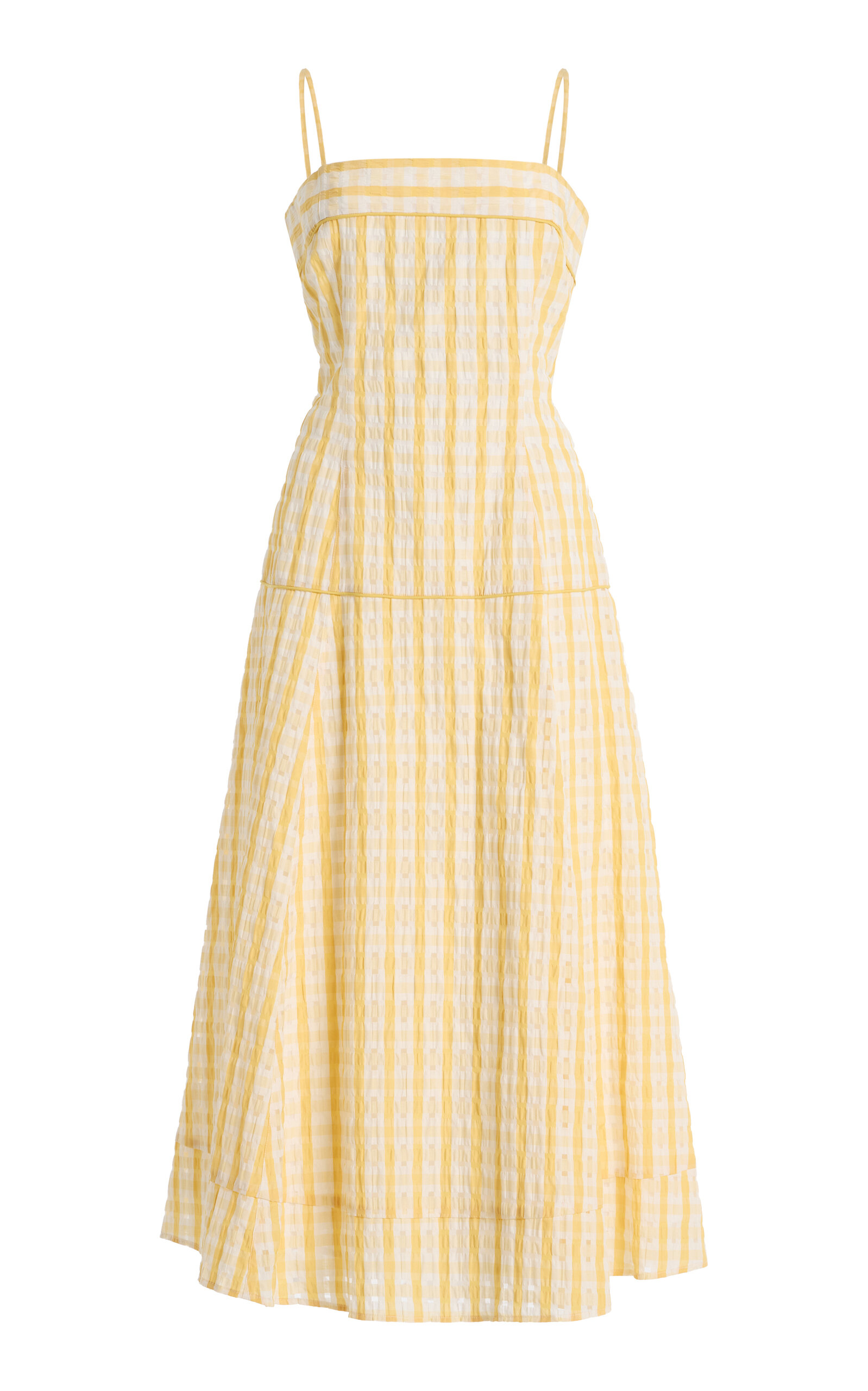 Rosie Assoulin - Drop Me a Note Seersucker Midi Dress