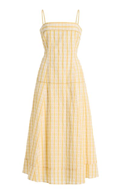 rosie assoulin golden afternoon midi dress Rosie Assoulin Golden Afternoon Dress