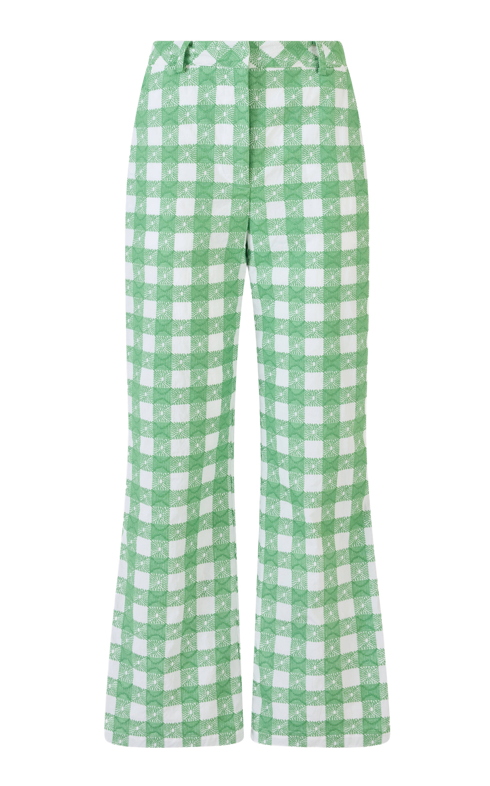 Rosie Assoulin Rosie Assoulin Easy Does It Embroidered Gingham Pants