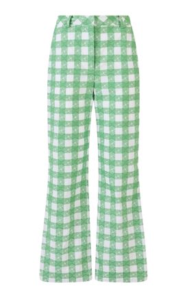 Rosie Assoulin Rosie Assoulin Easy Does It Embroidered Gingham Pants