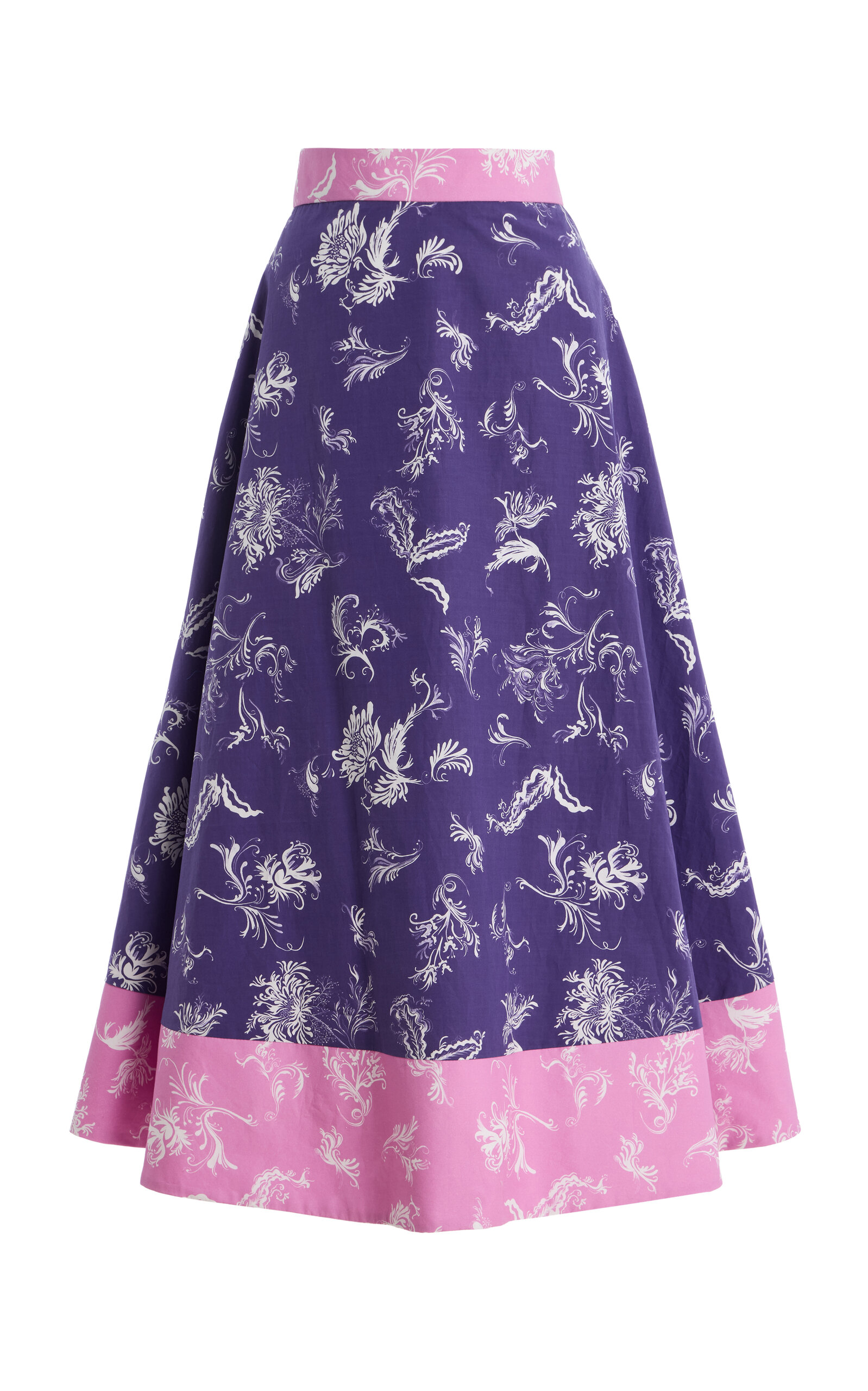 Rosie Assoulin Rosie Assoulin Exclusive Floral Cotton ALine Skirt