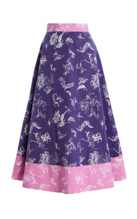 Rosie Assoulin Rosie Assoulin Exclusive Floral Cotton ALine Skirt