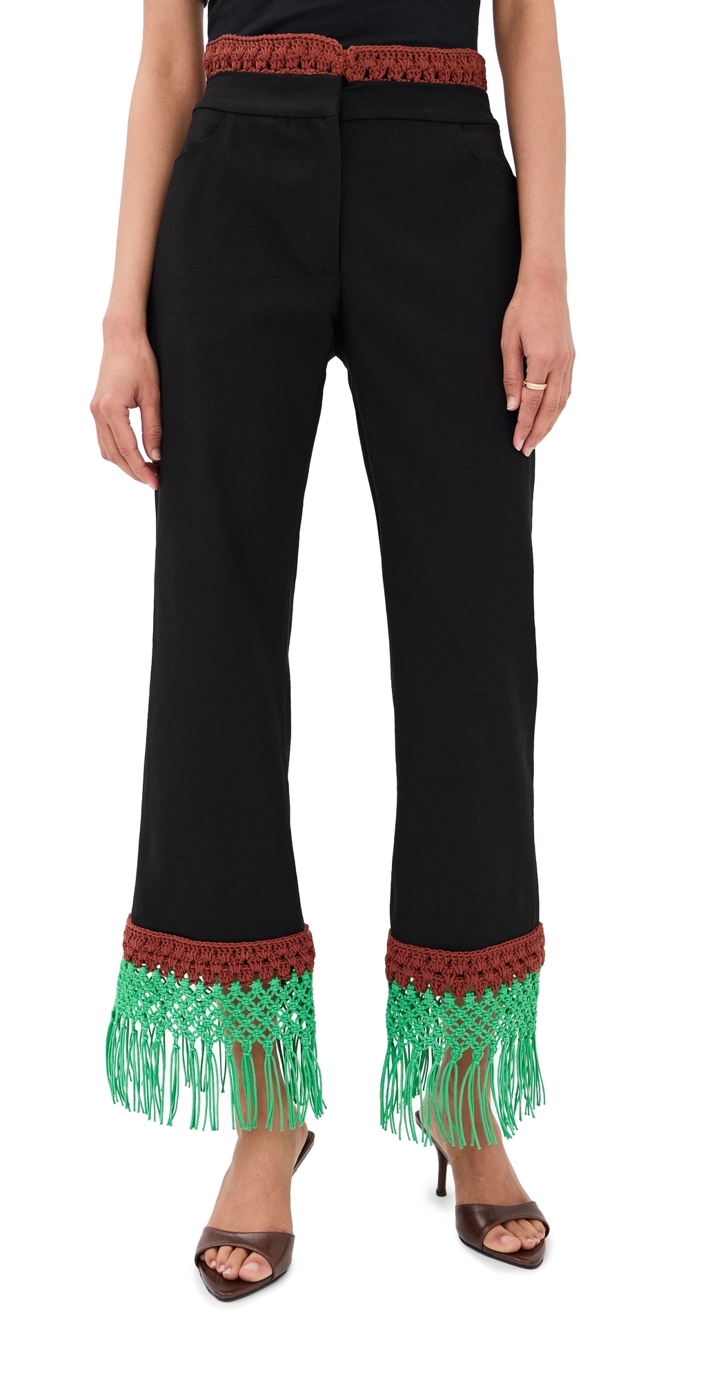 Rosie Assoulin - Macrame Pizzants Pants Black