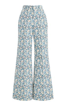 Rosie Assoulin Rosie Assoulin Paneled & Piped Jacquard FlaredLeg Pants