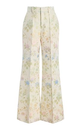 Rosie Assoulin Rosie Assoulin Paneled Jacquared FlaredLeg Pants