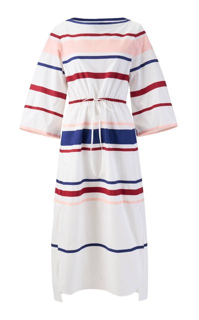 Rosie Assoulin Rosie Assoulin Ribbon Caftan Cotton Poplin Dress