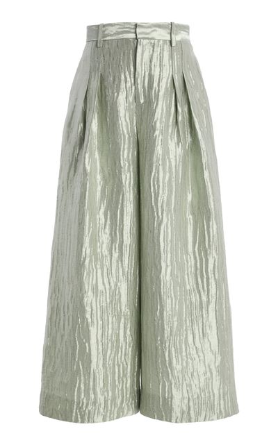 Rosie Assoulin Rosie Assoulin Silver Wide Leg Pants
