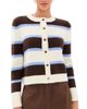 Rosie Assoulin Rosie Assoulin Striped Cardigan Brown/Cream - 1