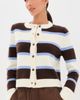 Rosie Assoulin Rosie Assoulin Striped Cardigan Brown/Cream - 2