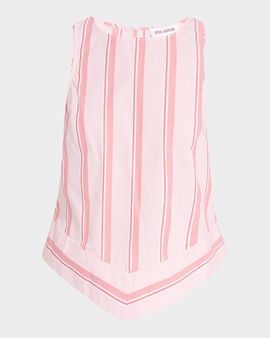 Rosie Assoulin Striped Sleeveless Chevron Top