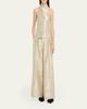 Rosie Assoulin Twisted Metallic Halter Top - 2