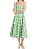 Rosie Assoulin Women's Drop Me A Note Plaid Cotton Midi-Dress - 2