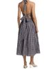 Rosie Assoulin Women's In The Name Of Love Checked Halter Midi-Dress - 5