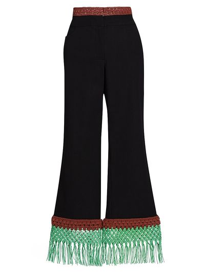 Rosie Assoulin Women's Macrame Pizzants Pants