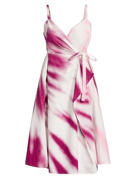 Rosie Assoulin Women's Thats A Wrap! Tie-Dye Midi-Dress