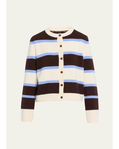 Rosie Assoulin Wool-Cashmere Striped Cardigan