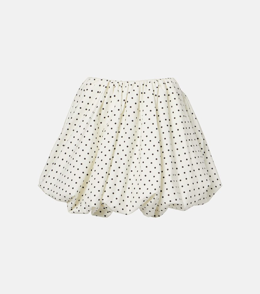 Rotate - Balloon polka-dot poplin miniskirt