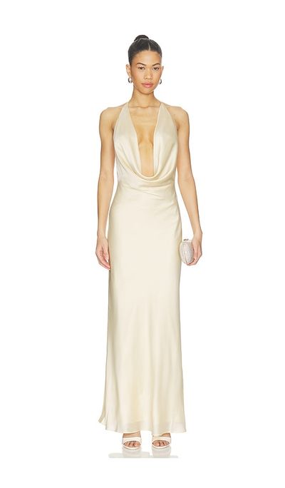 ROTATE ROTATE Chiffon Halter Dress