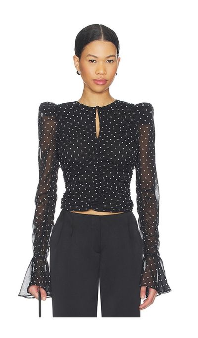 ROTATE ROTATE Chiffon Ruched Top
