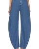 ROTATE ROTATE Draped Barrel Leg Jeans - 1