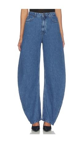 ROTATE ROTATE Draped Barrel Leg Jeans