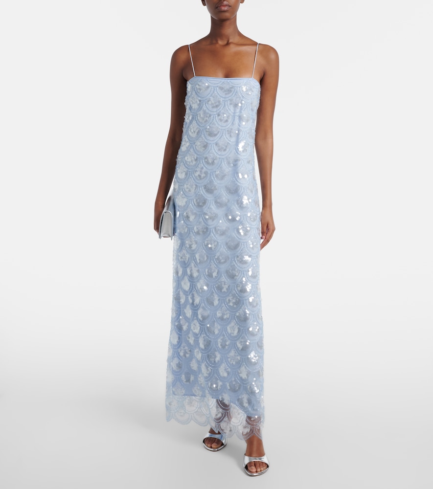 mindy contrast stitch knit dress Sana Blanket Stitch Knit Dress