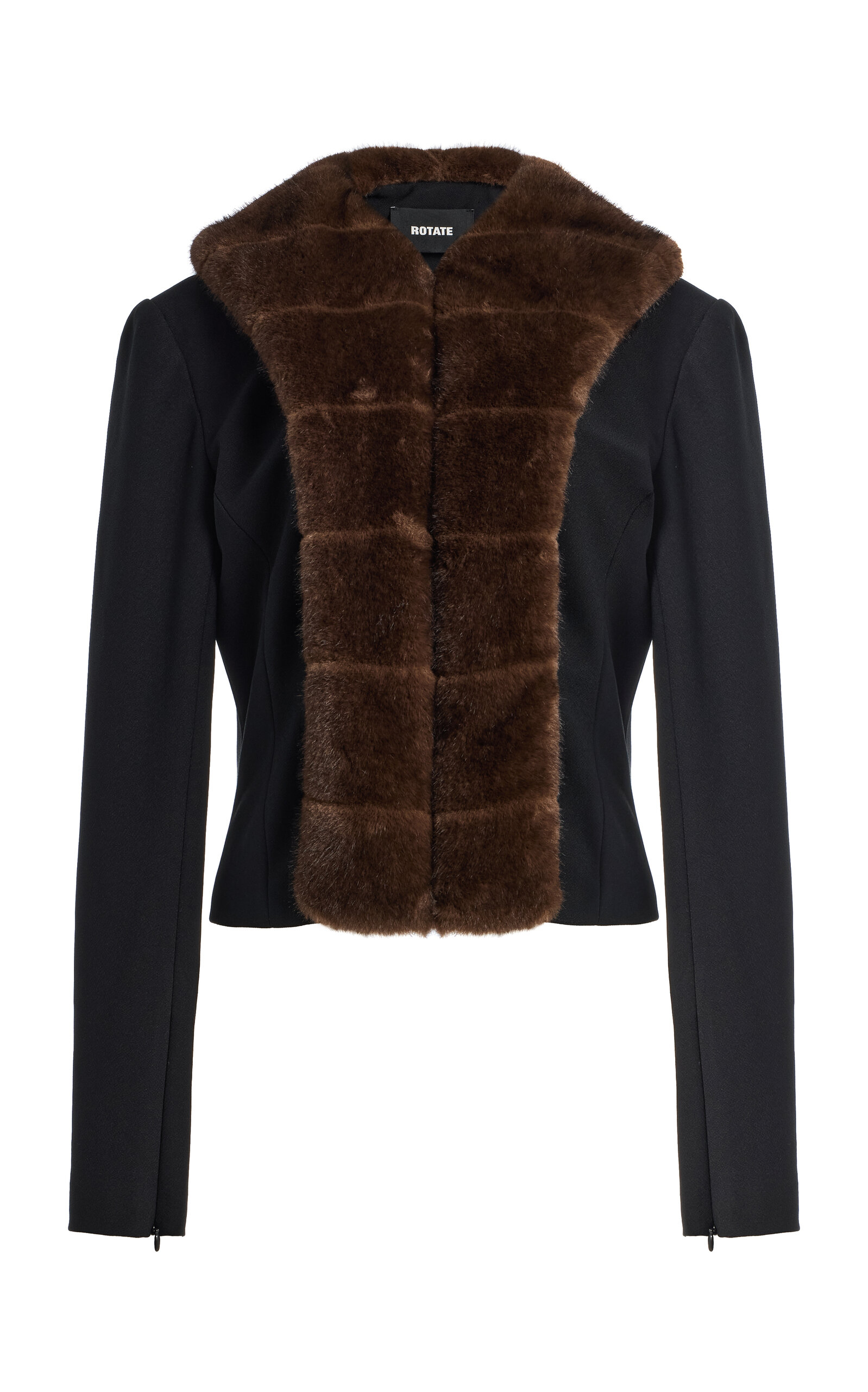 ROTATE ROTATE FauxFurTrimmed Cardigan