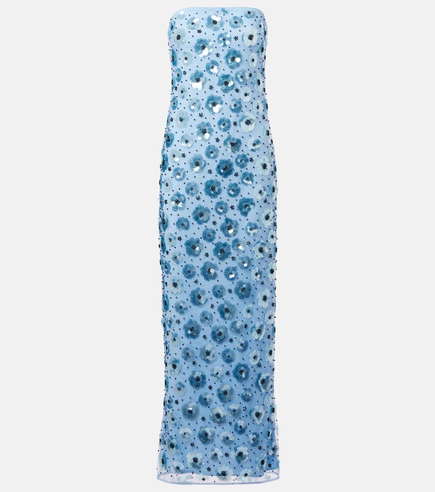 rotate beaded strapless maxi dress Flower Beads Maxi Dress | ROTATE Birger Christensen main image 1