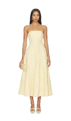 ROTATE ROTATE Flower Strapless Dress