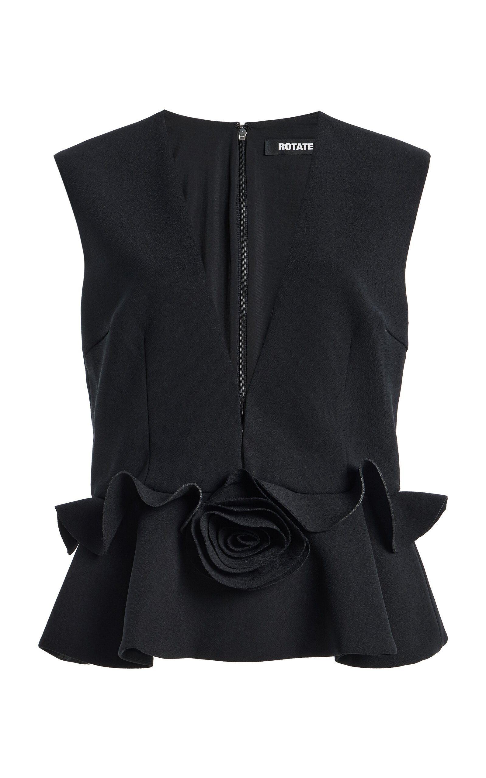 ROTATE ROTATE Flower VNeck Crepe Top